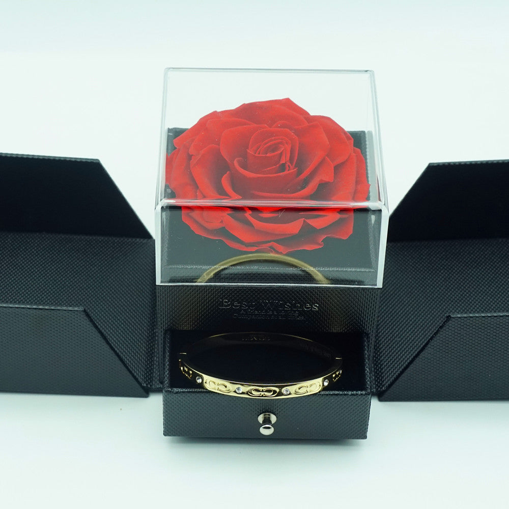 Personalized Engraving Jewelry Rose Box - Same Day Delivery