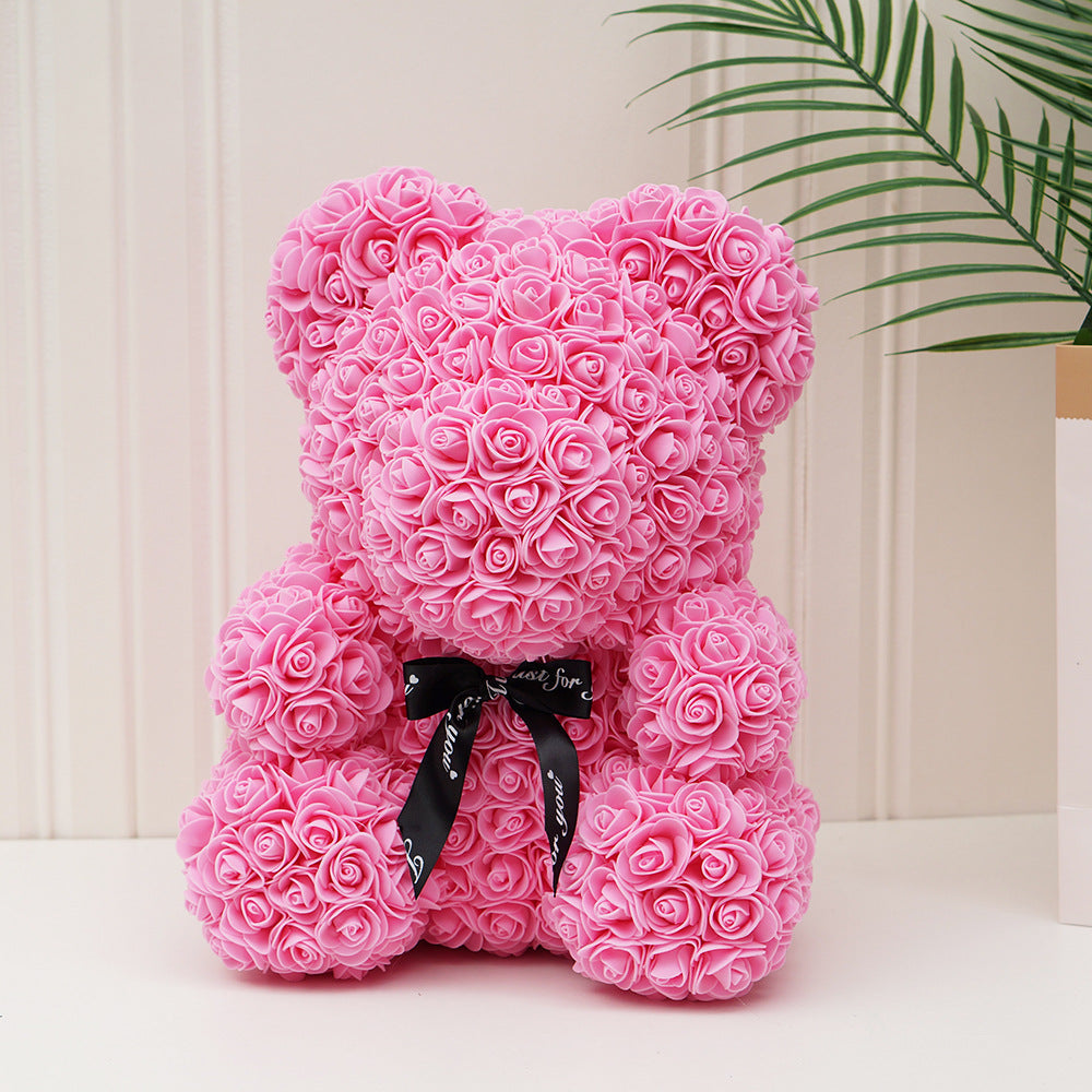 Captivating Pink Rose Bear: A Perfect Gift Idea