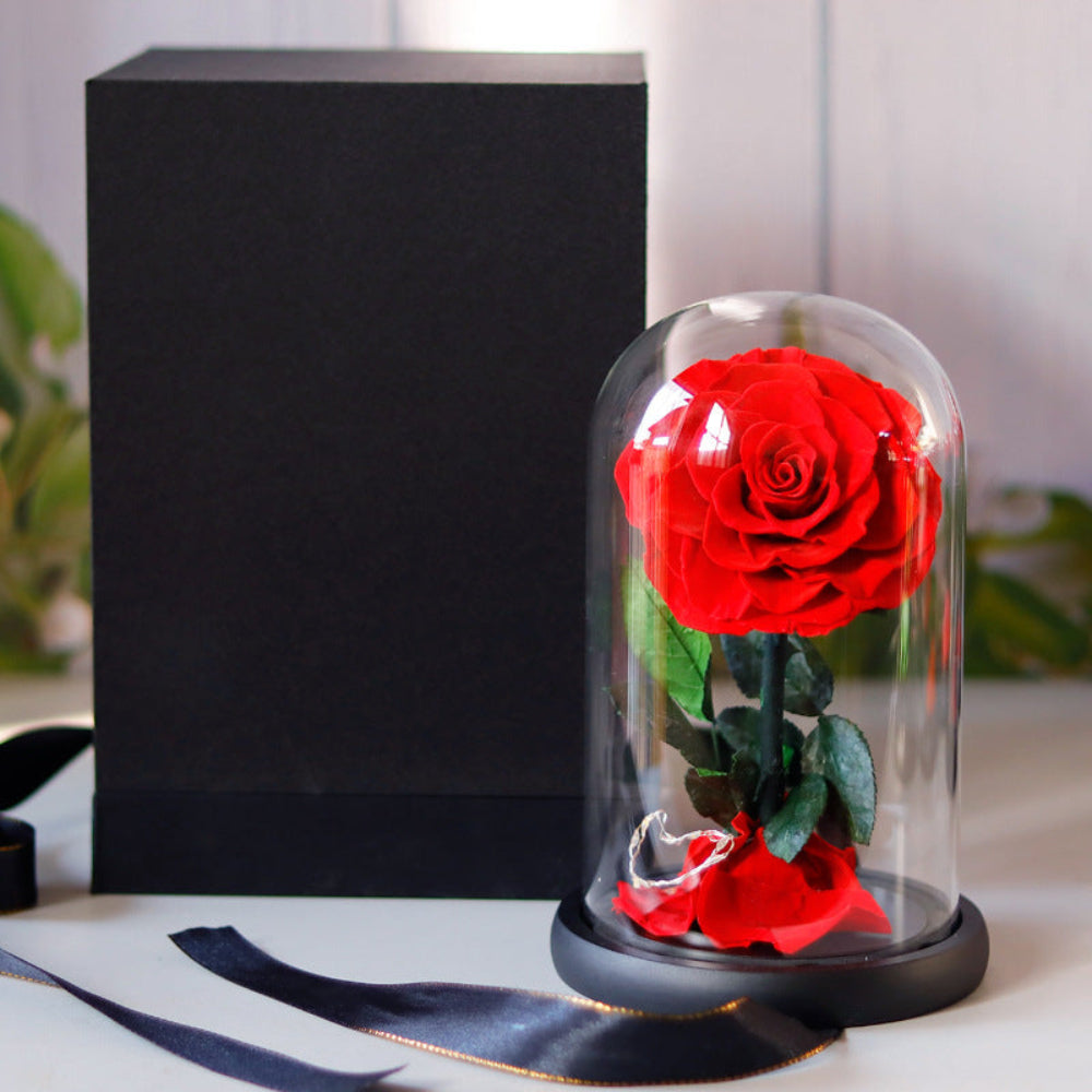 Captivating Eternal Rose in Glass Dome: A Timeless Gift