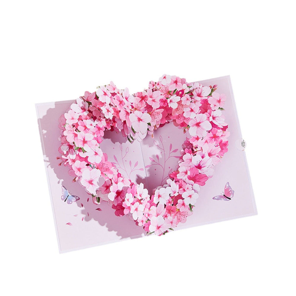 Close-up of 3D pop-up floral and butterfly card design