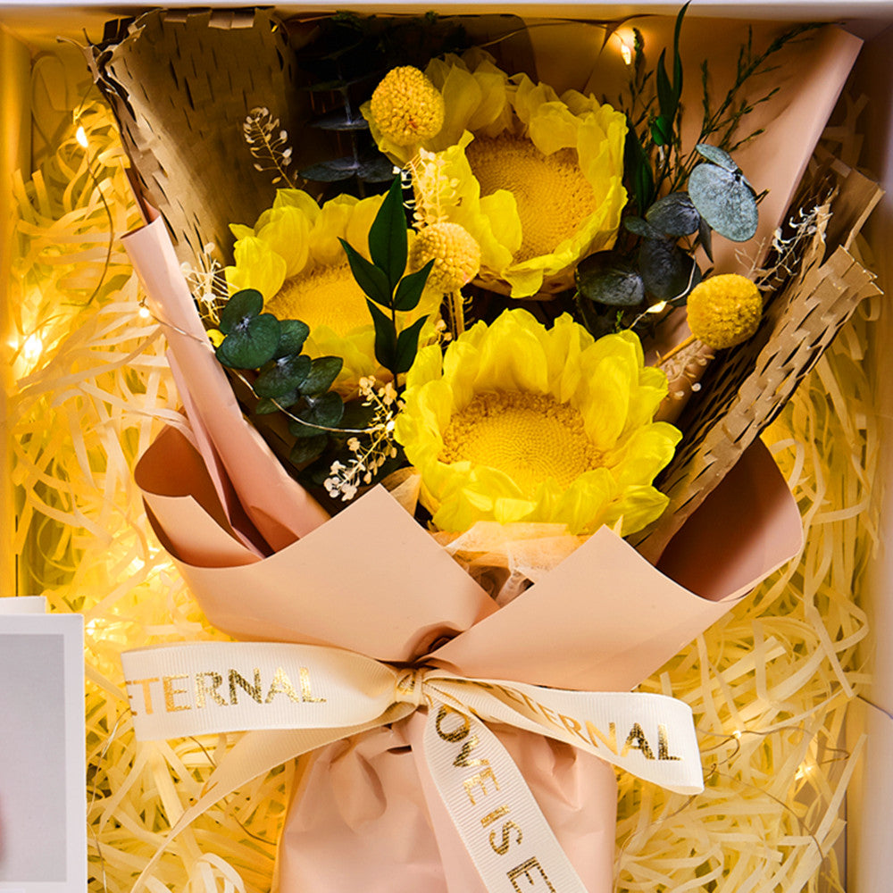 Medium Glow Bouquet Box–Sunflower