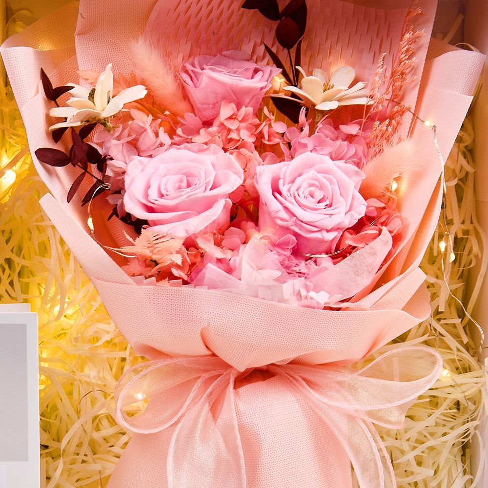 Medium Glow Bouquet Box –Blush