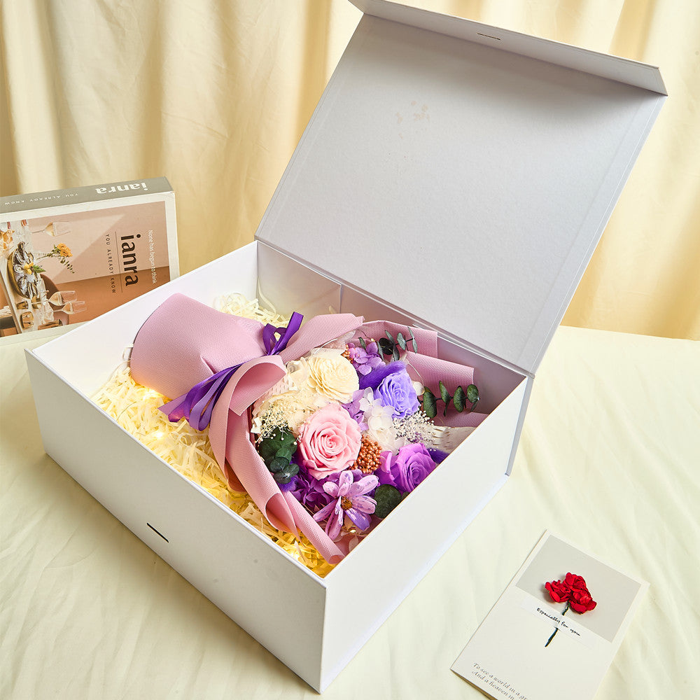 Medium Glow Bouquet Box – Purple