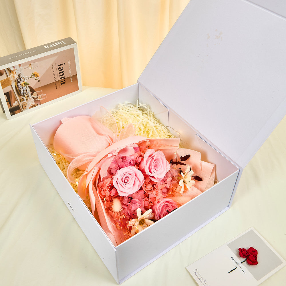 Medium Glow Bouquet Box –Blush