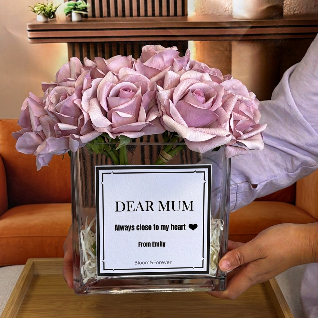 Personalised Bloom 01 — Scented Eternal Pink Silk Roses