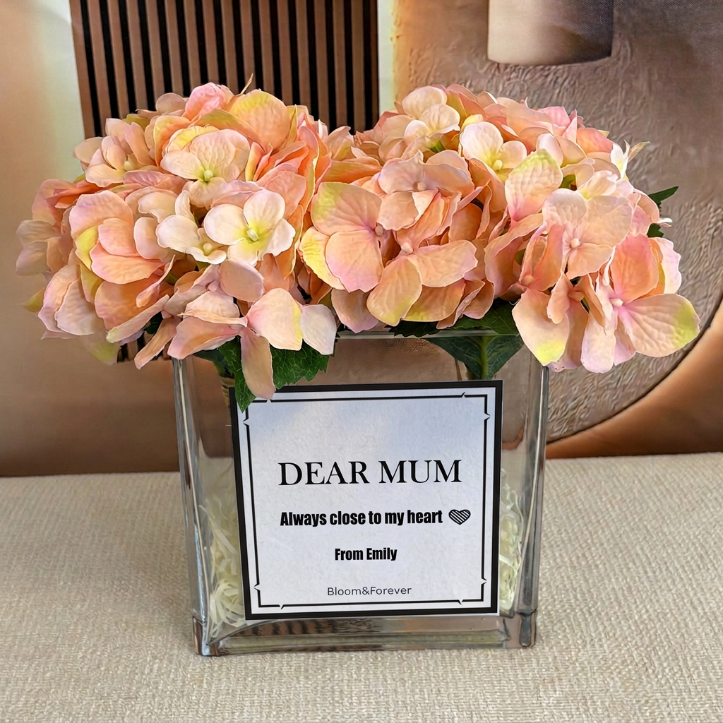 Personalised Bloom 02 — Scented Eternal Pink Silk Hydrangeas