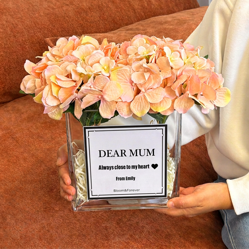 Personalised Bloom 02 — Scented Eternal Pink Silk Hydrangeas