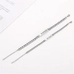 Chic engravable titanium couple bracelet in silver