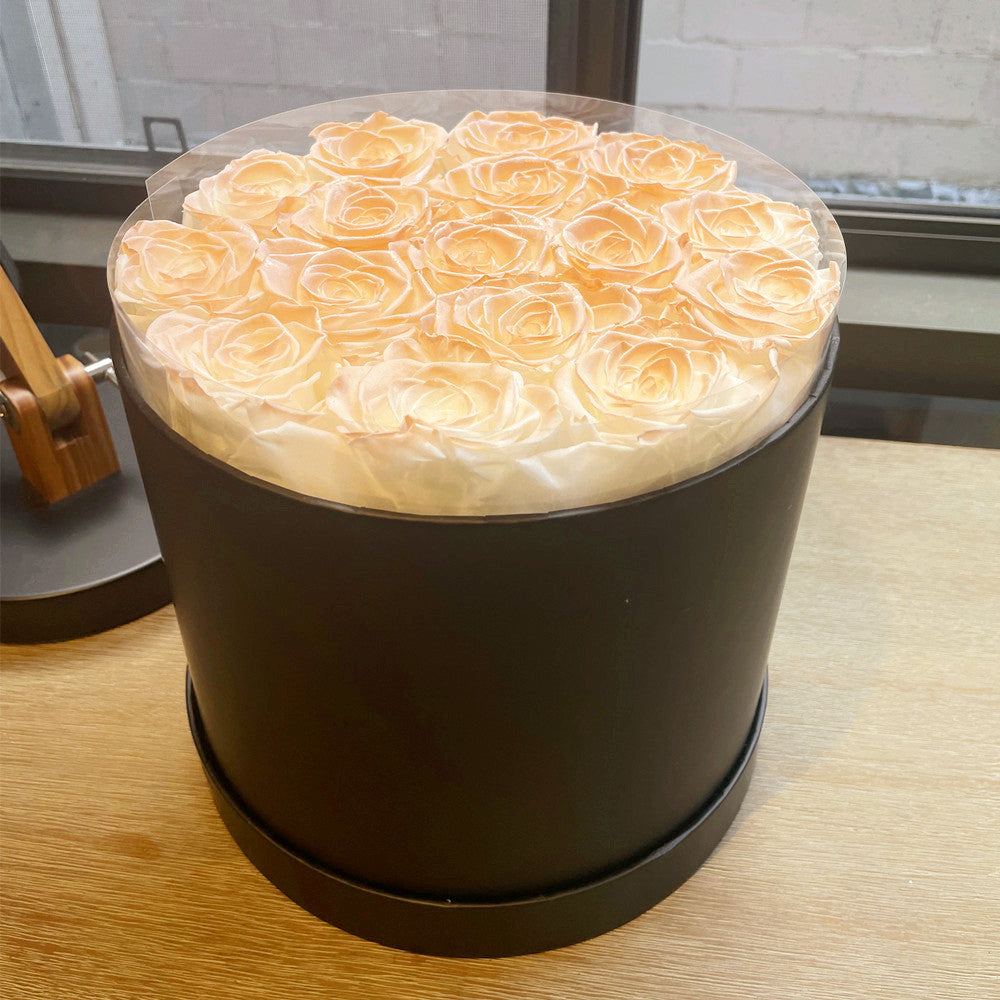 Grand Round Eternal Rose Gift Box-Blush Pink