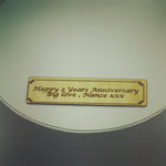 Personalised engraving plaque sample for  Classic Round Eternal Rose Gift Box-red