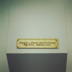 Personalised engraving plaque sample for Mini Square Eternal Rose Gift Box -Pink