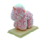 Pink unicorn rose bear, 25 cm, front view