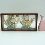 Preserved flower frame in Graceful White Rose, front view