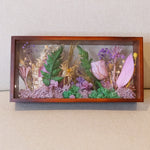 Preserved flower frame in Violet Blossom Grove, front view