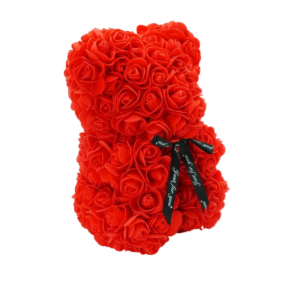 Close-up of red rose bear, 25 cm