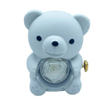 front of authenticity for white rotating eternal rose bear