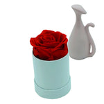 Single eternal rose gift box in red, front view