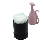 Single eternal rose gift box in white, front view