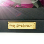 Personalised engraving plaque sample for Small Everlasting Rose   Dome-Pink