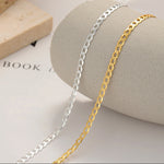 Trendy 925 silver link bracelet in gold and silver together