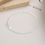 Trendy 925 silver link bracelet in silver