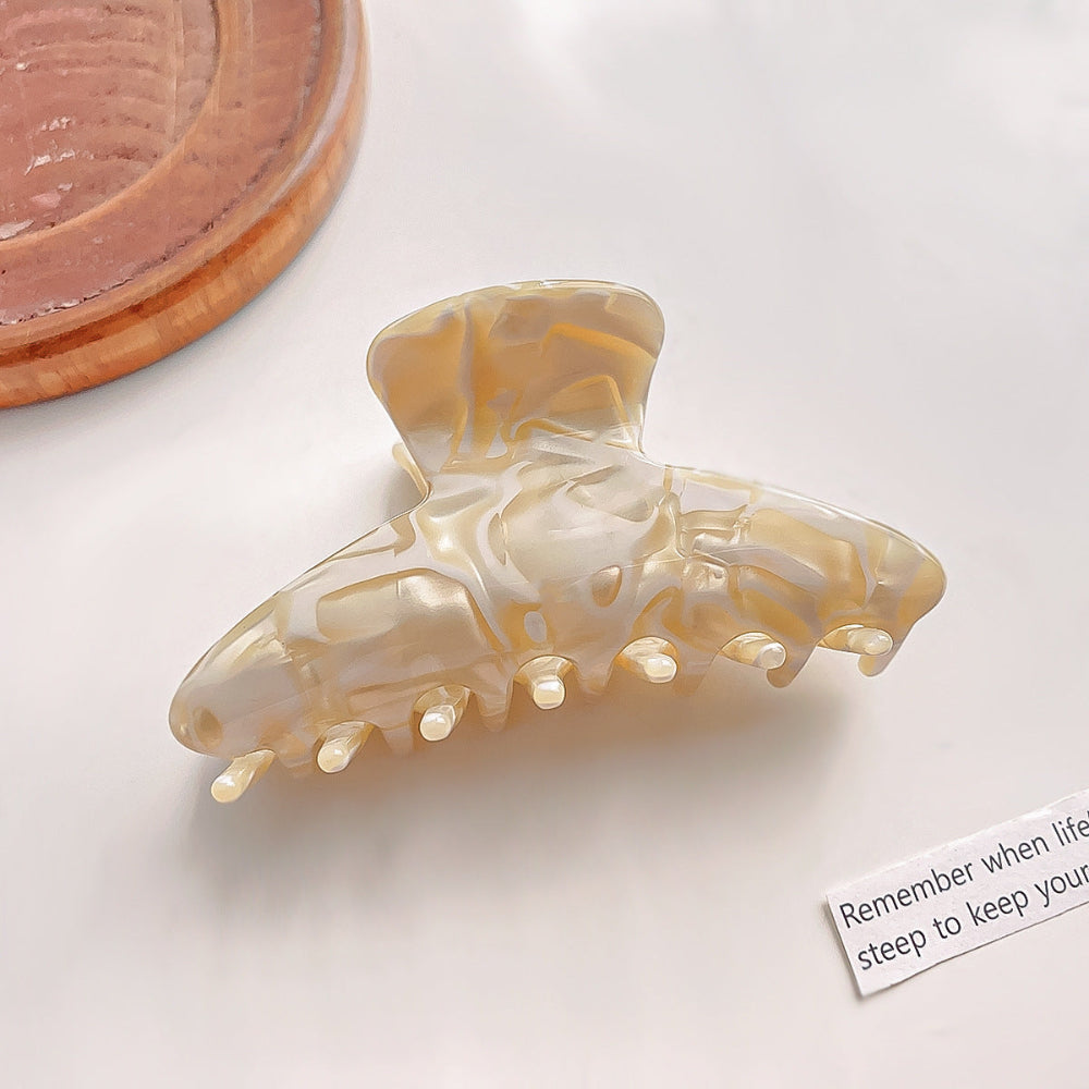 Trendy pearl white hair claw clip for everyday styling