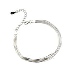 Trendy multi-strand serpentine bracelet, front view
